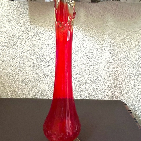 MCM L.E. Smith Amberina Vase - Picture 8 of 11